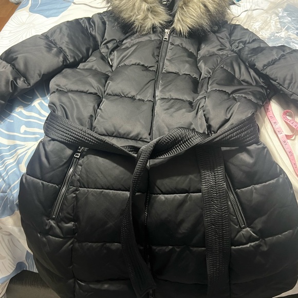 Laundry by Shelli Segal long puffer belted coat - Picture 4 of 15